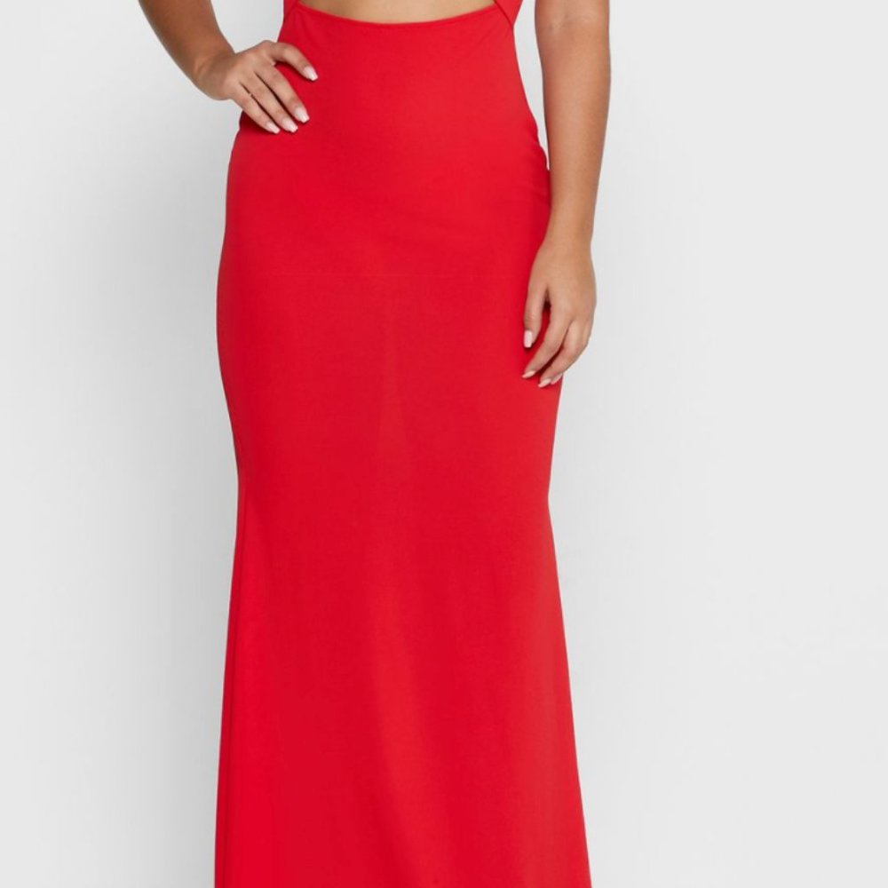 Red formal dress
